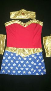 Adult Female Costumes to Hire - Wonder Woman dress -2